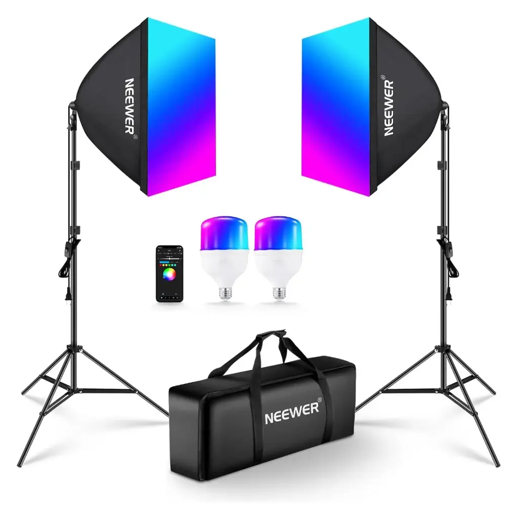 Kit Softbox LED RGB 24W Neewer NK800