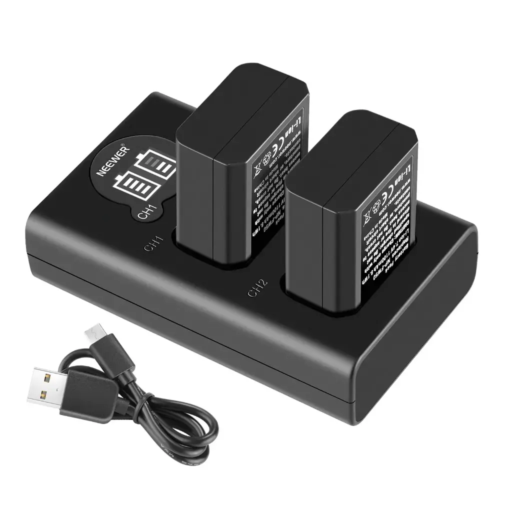 Kit Cargador Dual y Baterías Neewer NP-FW50 1100mAh Sony