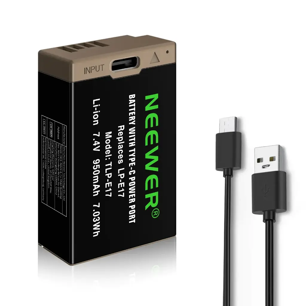 Batería USB-C Recargable Neewer LP-E17 7.4V 950mAh