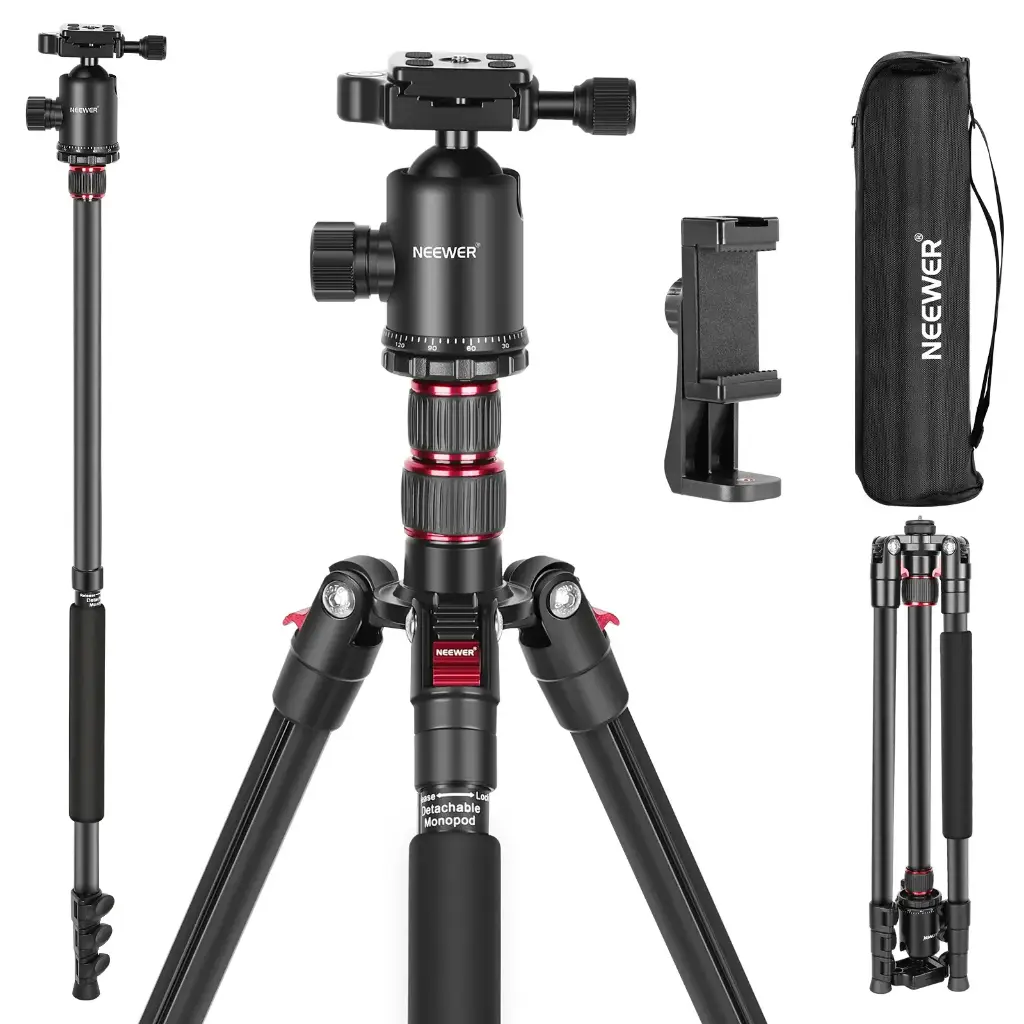 Trípode Monopie Neewer 195 cm con Soporte y Control Remoto