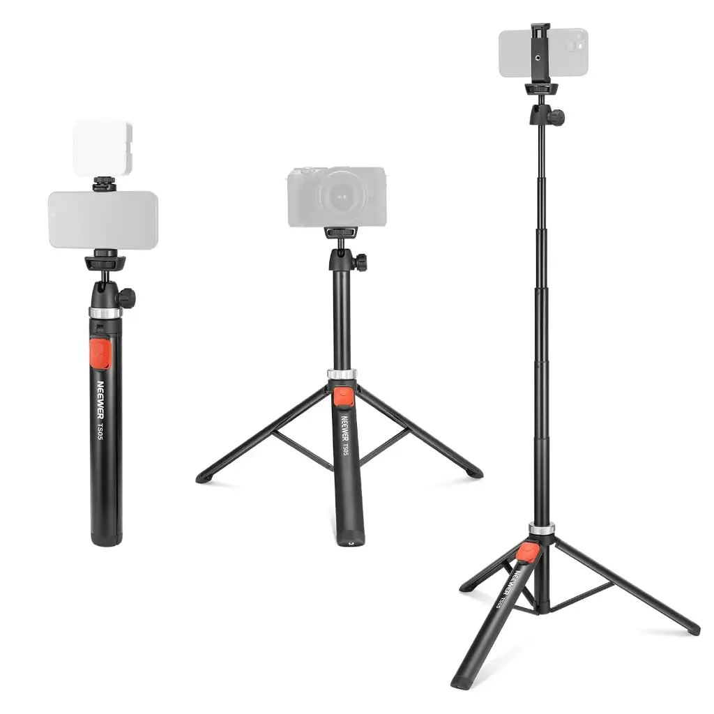 Trípode de Viaje Neewer TS05 160 cm para Teléfono y Cámara