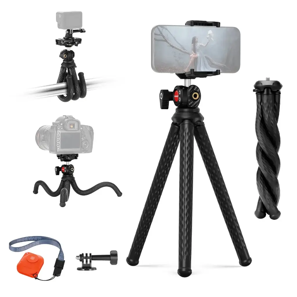 Trípode Flexible Neewer T30 con Cabezal Bola y Soporte Móvil