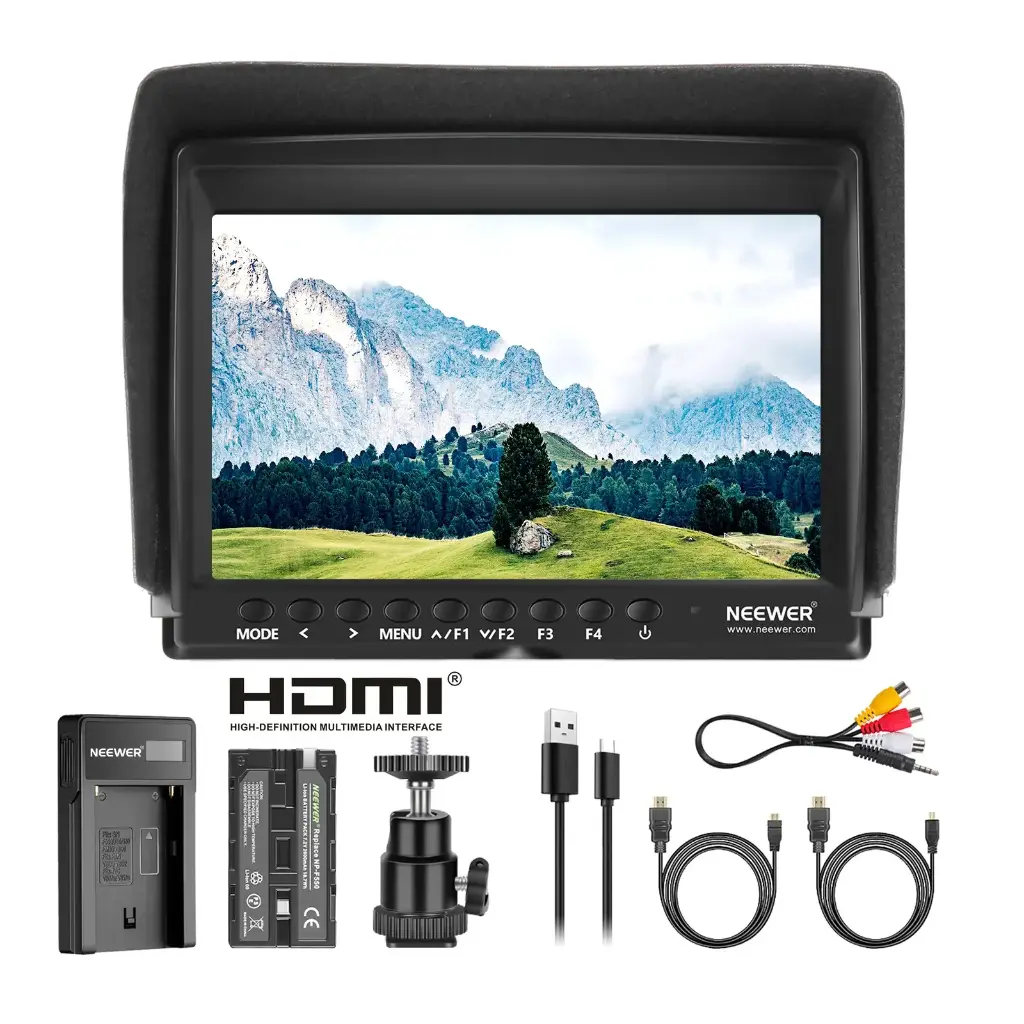 [90100500] Monitor Neewer F100 7" con Batería y Estuche