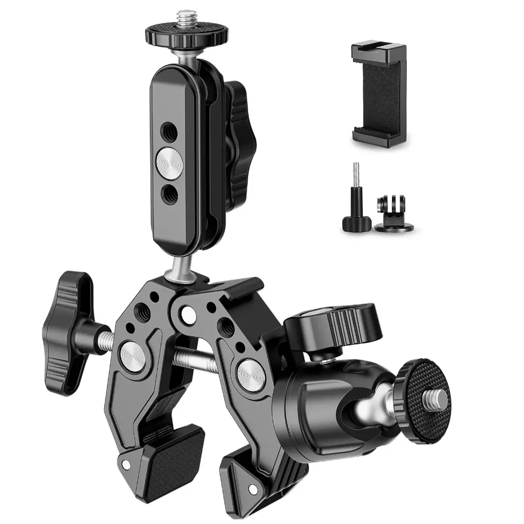 Brazo Mágico Doble Neewer con Super Clamp y Cabezal Bola