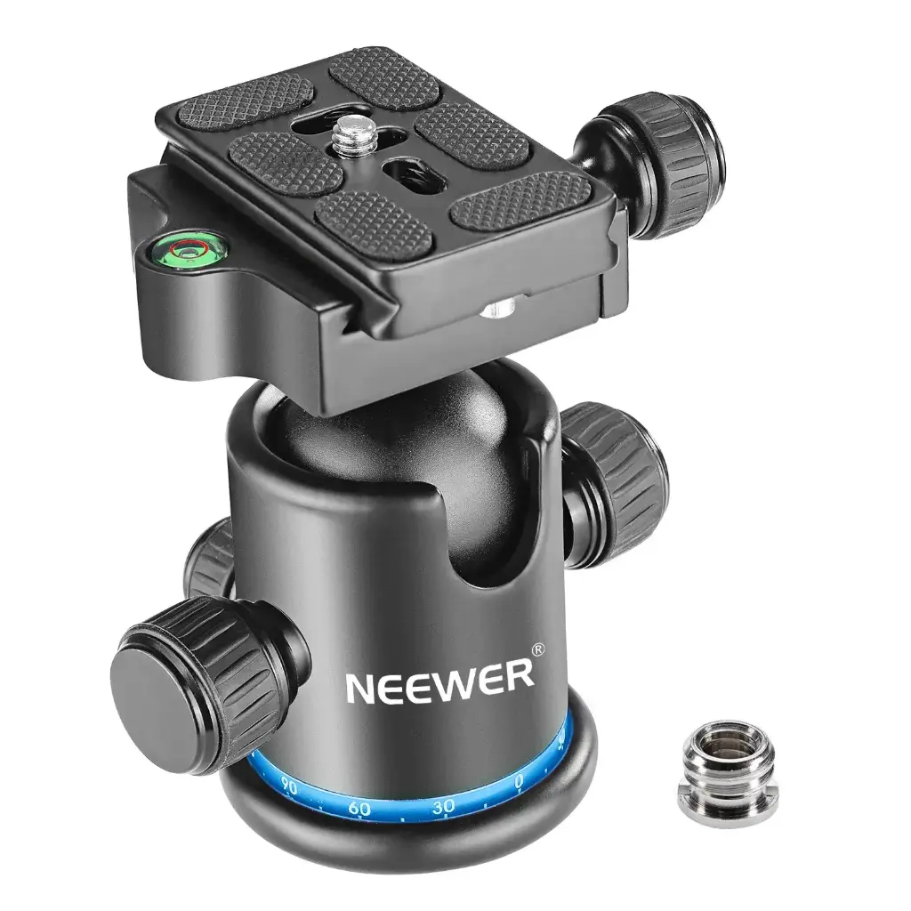 [10090725] Cabezal de Bola Neewer Arca con Placa QR Azul y Negro