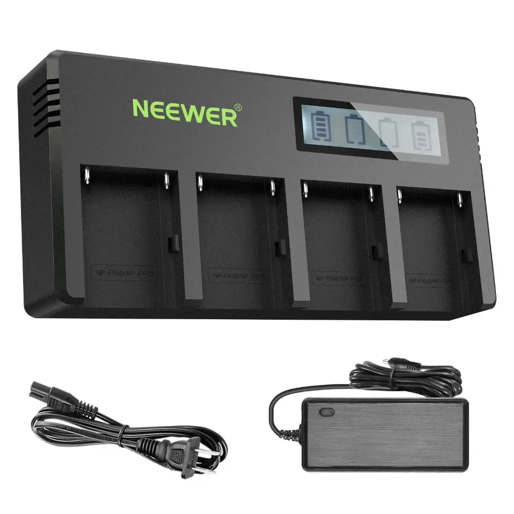 [10101221] Cargador 4 Canales Neewer para Baterías Sony NP-F
