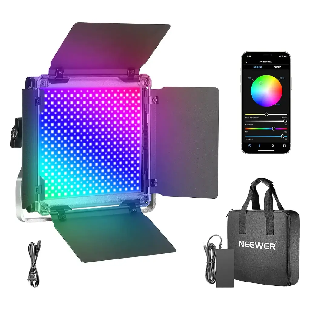 Luz LED RGB Neewer 660 Pro de 50W con Control por App