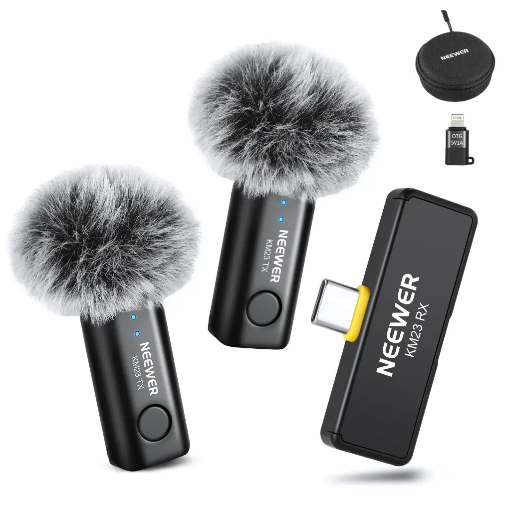 Kit de Micrófono Inalámbrico Neewer KM23 de Solapa