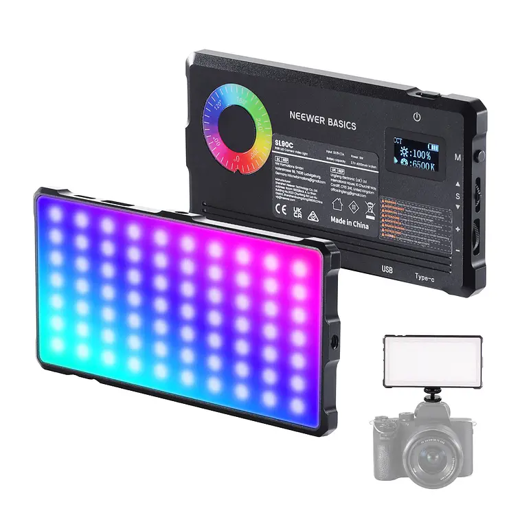 Luz LED RGB para Cámara y Video Neewer Basics SL90C