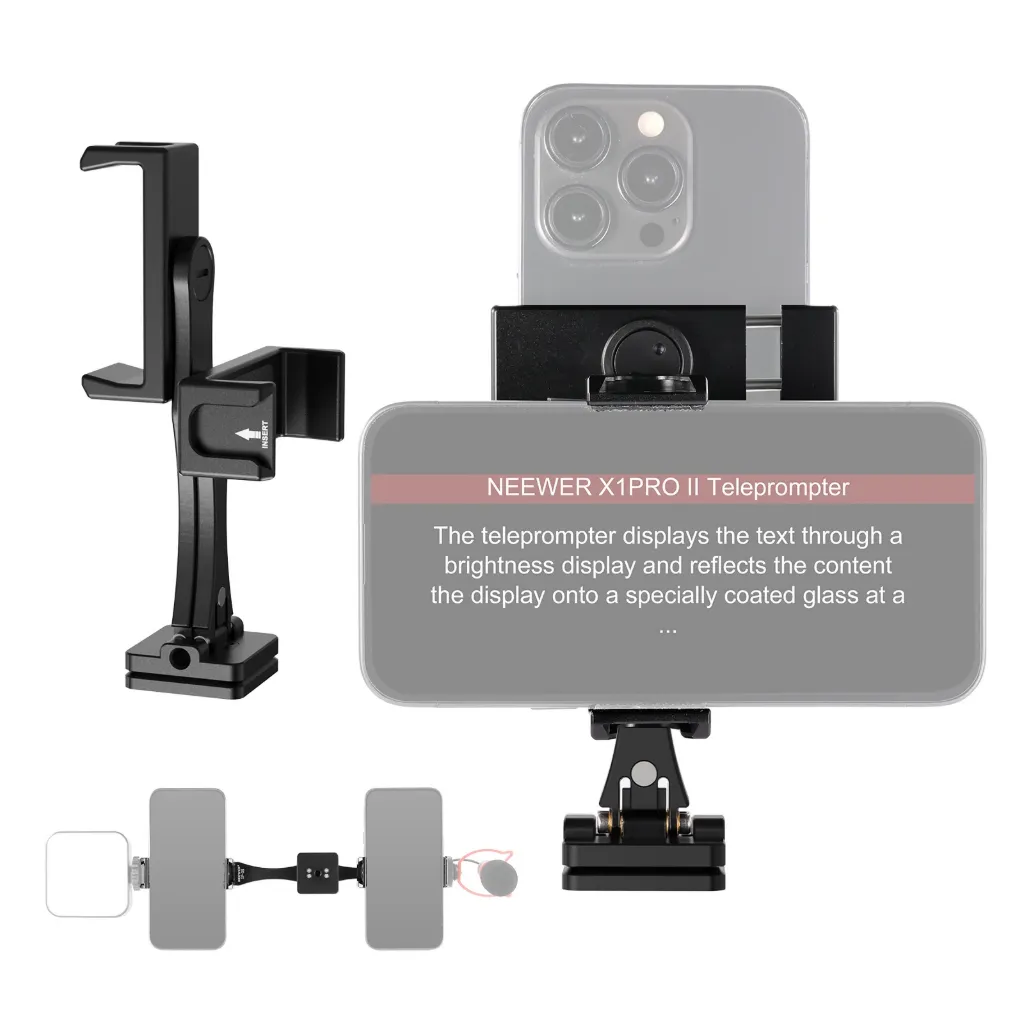 Soporte Metálico Neewer SP-08 para Dos Smartphones y Trípode