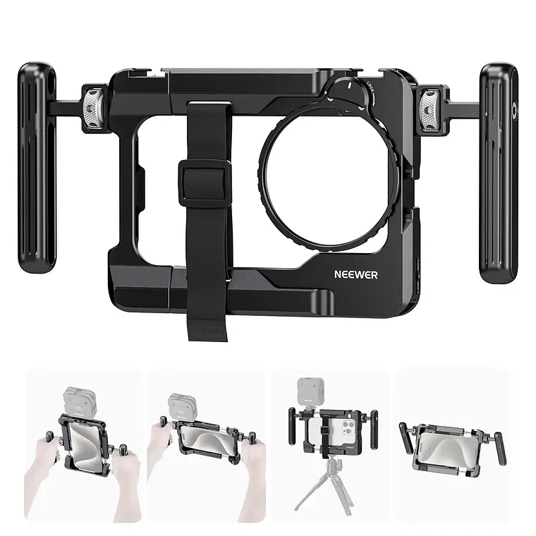 Jaula de Mano Neewer PA017 para Smartphone con Adaptador para Filtros de 67 mm