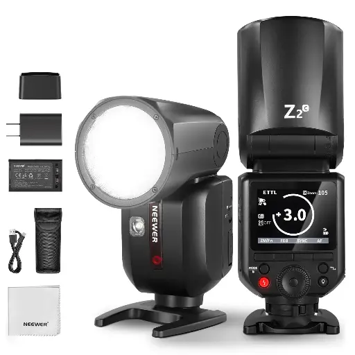 [66603347] Flash Speedlite Neewer Z2-C TTL Cabezal Redondo para Canon