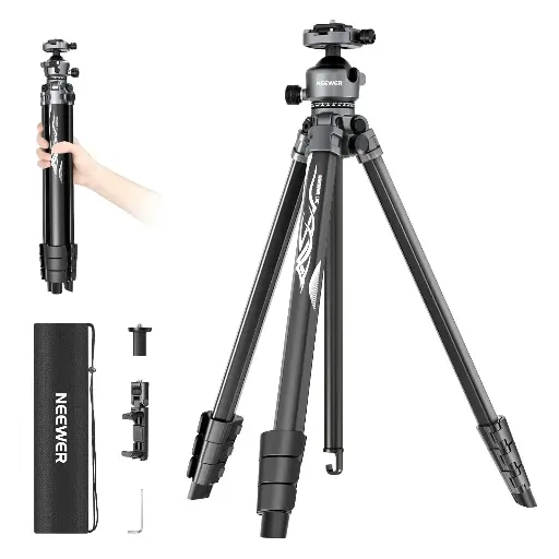[66604165] Trípode de Viaje Aluminio Neewer LT07 155 cm con Rótula Bola