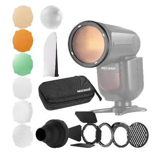[66603332] Kit Magnético Neewer CRM2 para Flashes de Cabeza Redonda