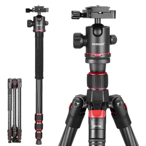 [66601443] NEW CARBON FIBER CAMERA TRIPOD MONOPOD & BALL HEAD